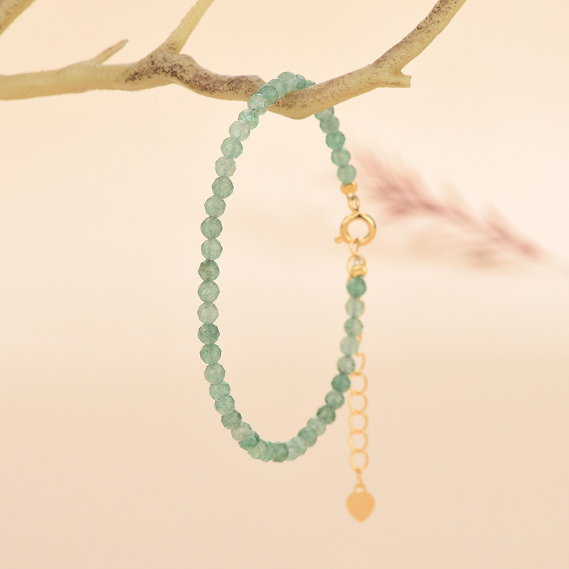 Fine Green Aventurine Cut Bracelet