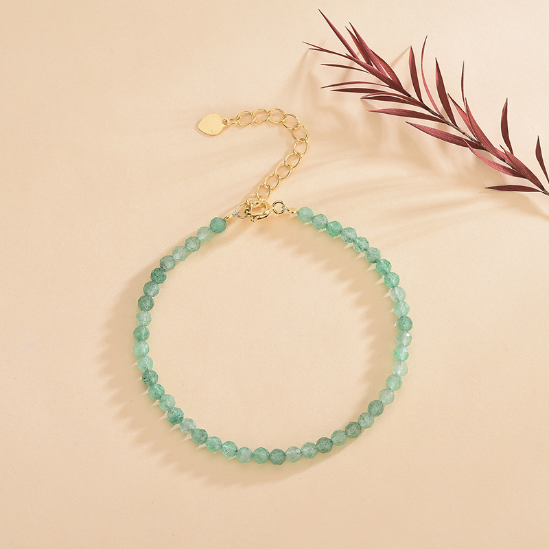 Fine Green Aventurine Cut Bracelet