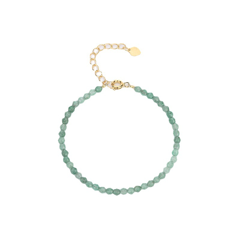 Fine Green Aventurine Cut Bracelet