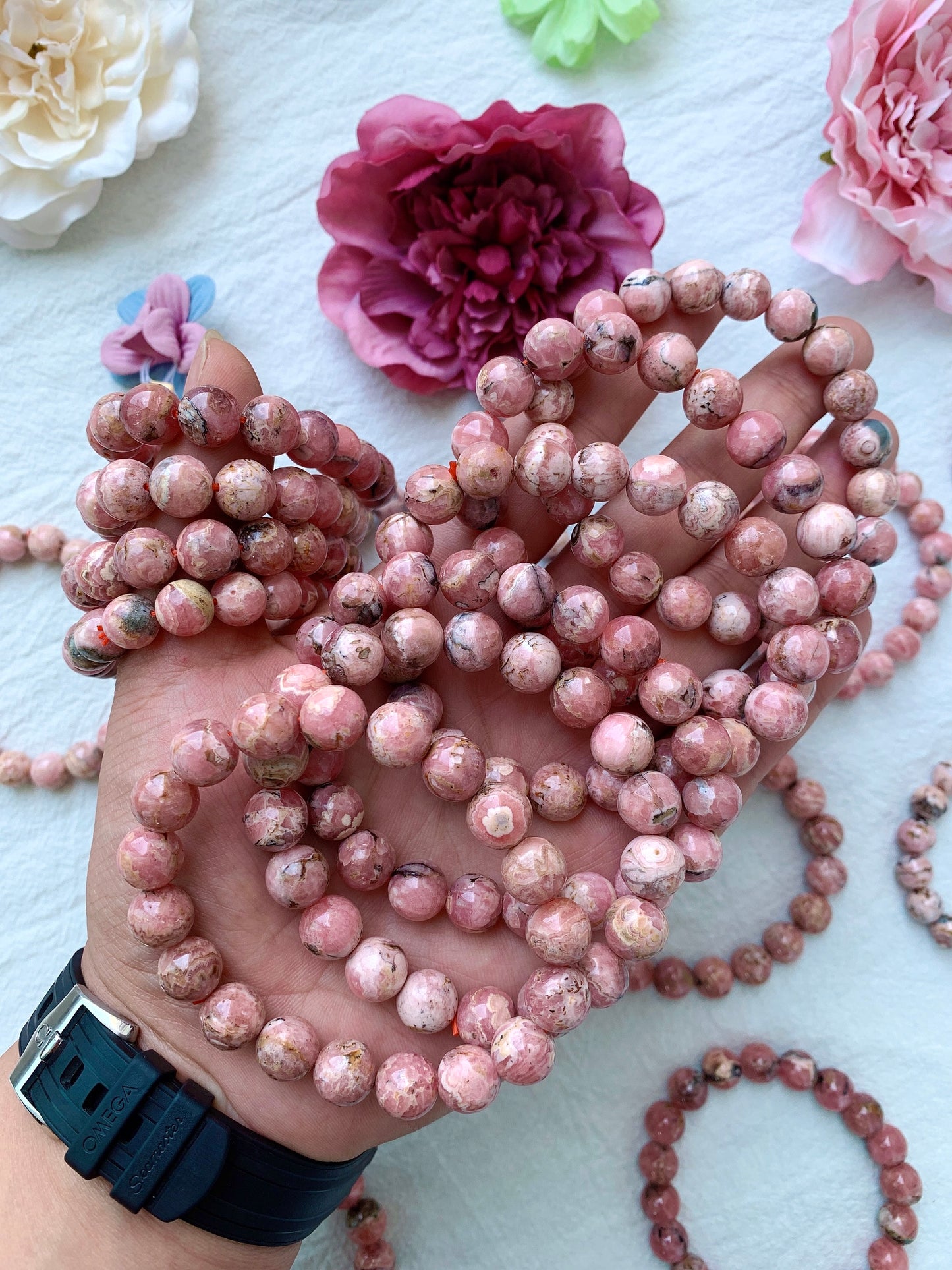 Rhodochrosite bracelet