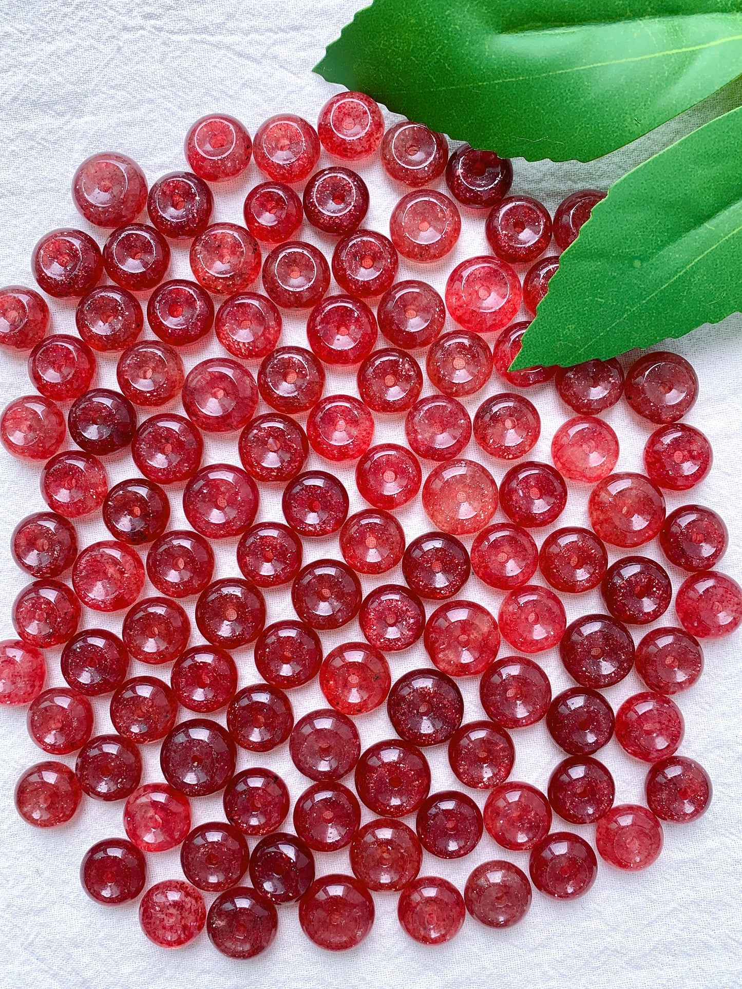 Strawberry crystals donut