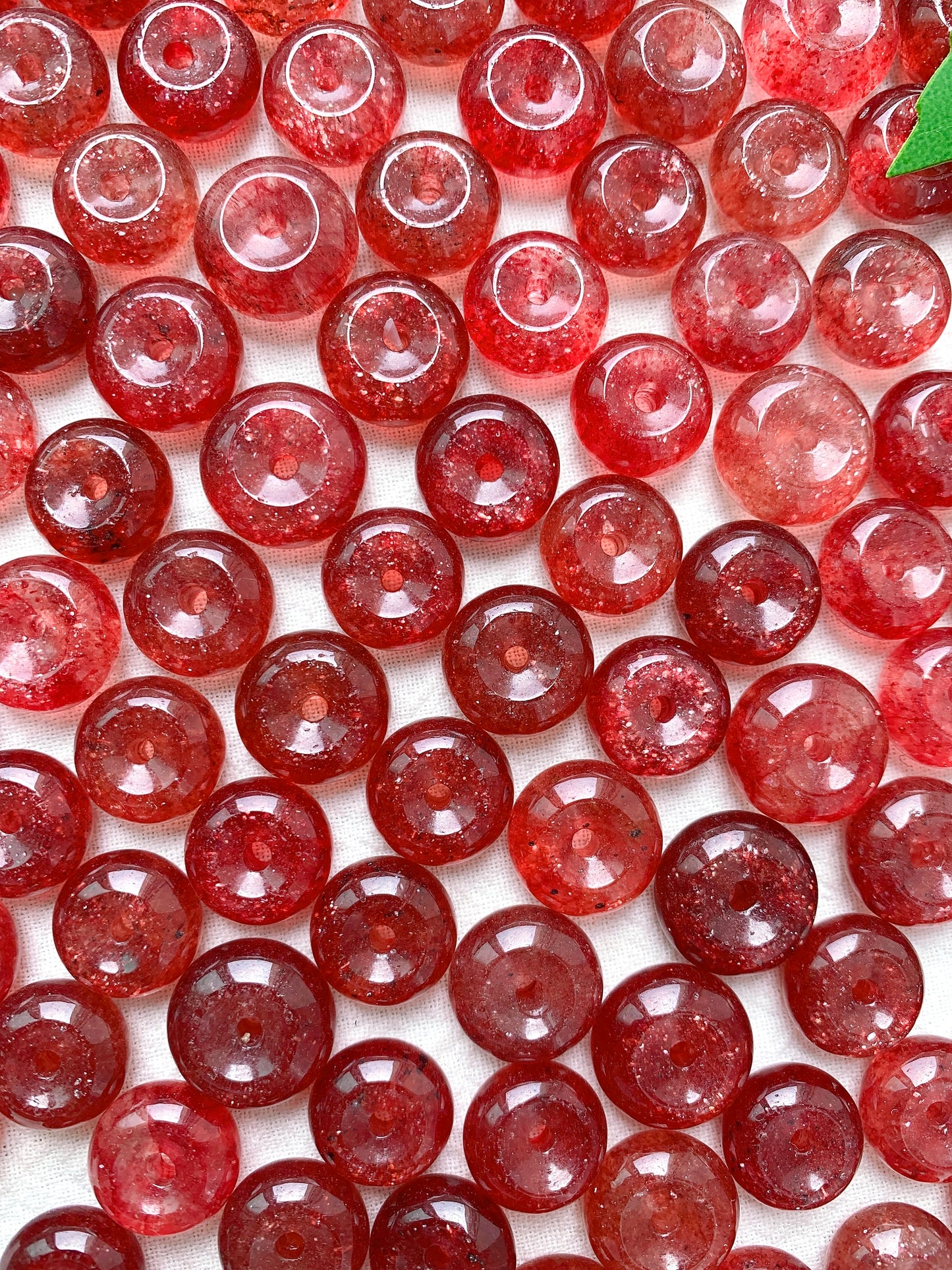 Strawberry crystals donut