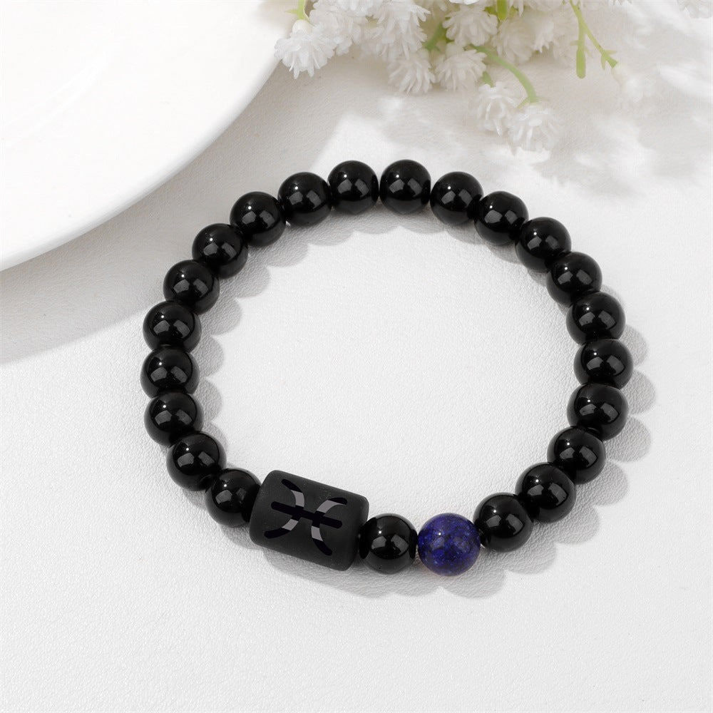 Stone Beads Bracelet Men's Twelve Constellation Couple Bracelet