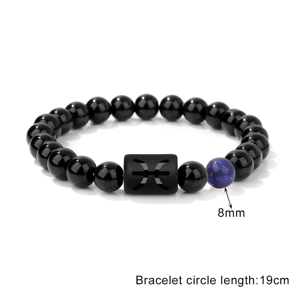 Stone Beads Bracelet Men's Twelve Constellation Couple Bracelet