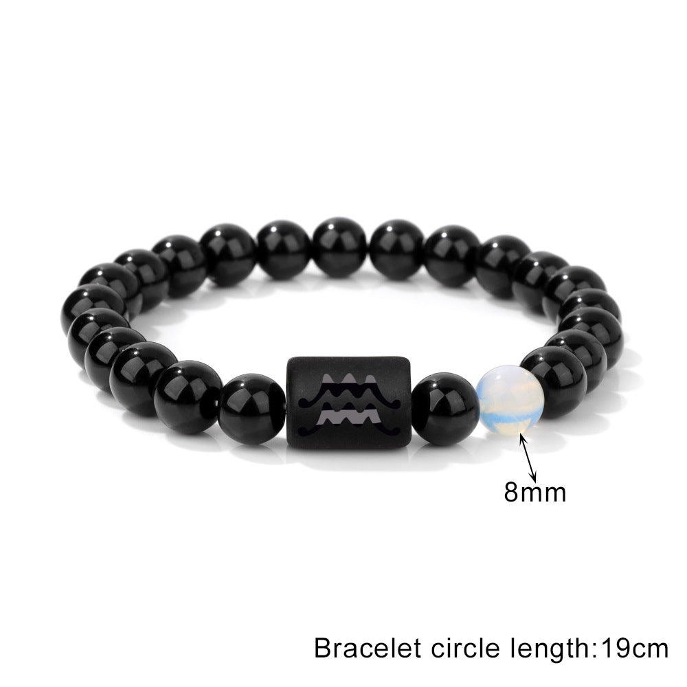 Stone Beads Bracelet Men's Twelve Constellation Couple Bracelet